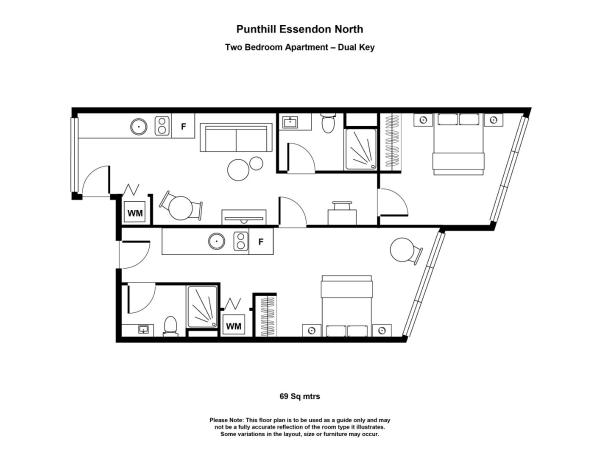 Punthill Essendon North : photo 10 de la chambre two bedroom apartment - interconnecting