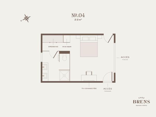 Chez Brens - Maison d'hôtes à La Hume : photo 6 de la chambre grande chambre double