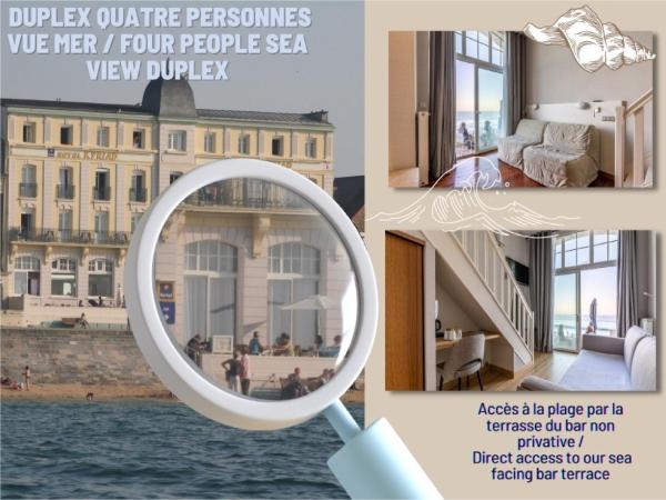 Hotel Kyriad Saint Malo Centre Plage : photo 2 de la chambre chambre duplex pour 4 personnes - vue sur mer 