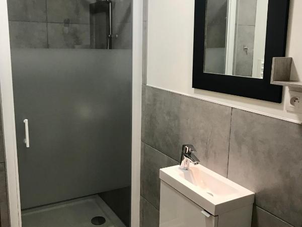 Studette de 17m2 avec parking privé gratuit Climatisation et petite cuisine : photo 5 de la chambre chambre double avec salle de bains privative