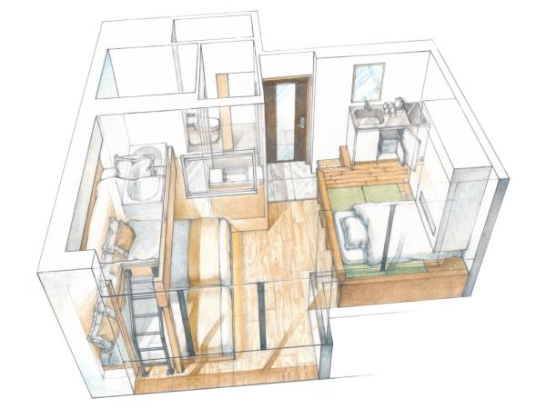 Sakura Cross Hotel Akihabara : photo 2 de la chambre suite familiale