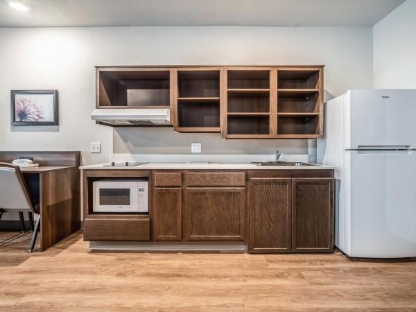 WoodSpring Suites Jacksonville - South : photo 4 de la chambre chambre lit queen-size avec douche accessible en fauteuil roulant - adaptée aux personnes à mobilité réduite - non-fumeurs