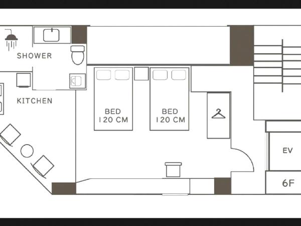 Senlax Inn Osaka : photo 7 de la chambre chambre lits jumeaux standard