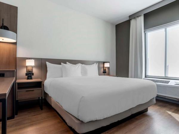 Comfort Inn & Suites Panama City Beach - Pier Park Area : photo 3 de la chambre chambre lit king-size avec douche accessible en fauteuil roulant - accessible aux personnes à mobilité réduite - non-fumeurs