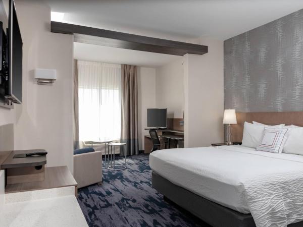 Fairfield Inn & Suites Charlotte Pineville : photo 1 de la chambre suite studio avec 1 lit king-size et canapé-lit