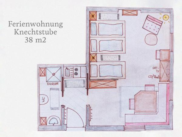 Schlossgut Gundersdorf : photo 1 de la chambre appartement - vue sur jardin