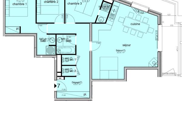 Le Sabot de Vénus : photo 9 de la chambre appartement 3 chambres