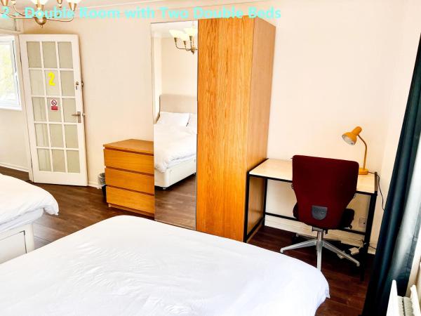 Centel - Excellent Stay in London Zone 1 : photo 1 de la chambre chambre double avec 2 lits doubles