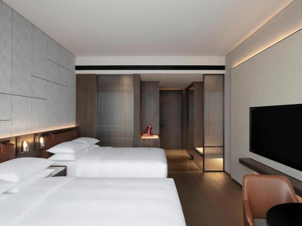 Four Points by Sheraton Chengdu Tianfu New Area : photo 1 de la chambre chambre deluxe avec 2 lits simples ou lits jumeaux - vue sur ville