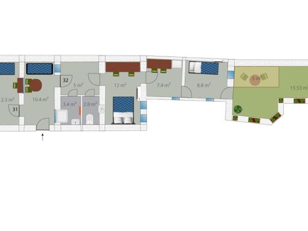 Hôtel Riad Dar Daïf : photo 8 de la chambre suite familiale