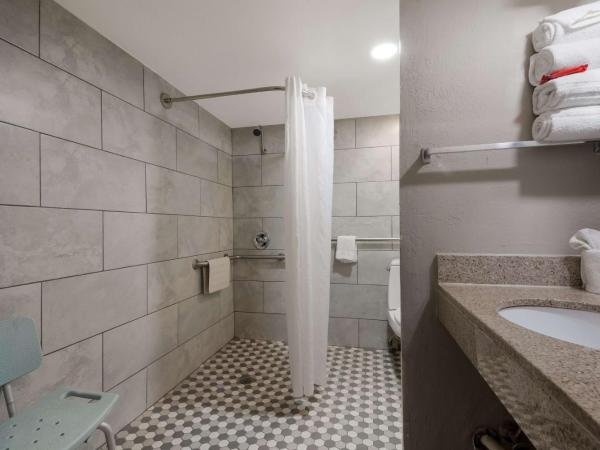 SureStay Plus Hotel by Best Western San Antonio North : photo 6 de la chambre chambre lit king-size avec douche accessible en fauteuil roulant - adaptée aux personnes à mobilité réduite