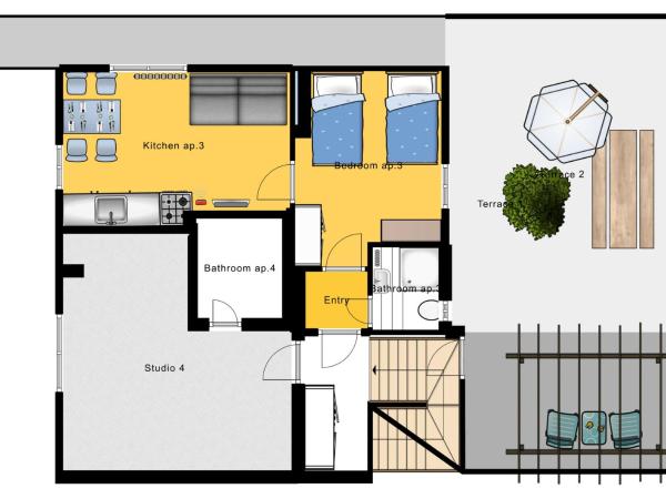 Holiday Apartments Vítězná 1256/36 : photo 7 de la chambre studio familial