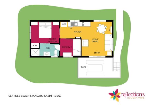 Reflections Byron Bay - Holiday Park : photo 8 de la chambre standard cabin - sleeps 4