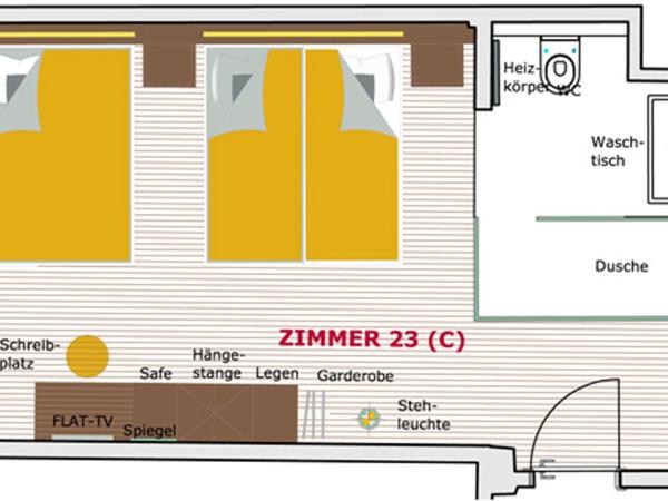 Basic Hotel Innsbruck : photo 2 de la chambre chambre quadruple