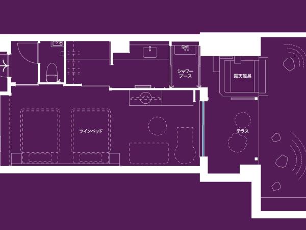 Hotel Yuraku Kyo-yasaka : photo 6 de la chambre japanese twin room with open-air bath/terrace & garden type c - non-smoking (lower ground floor)