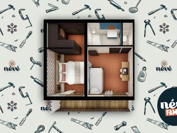 Hôtel Névé : photo 3 de la chambre chambre quadruple avec balcon