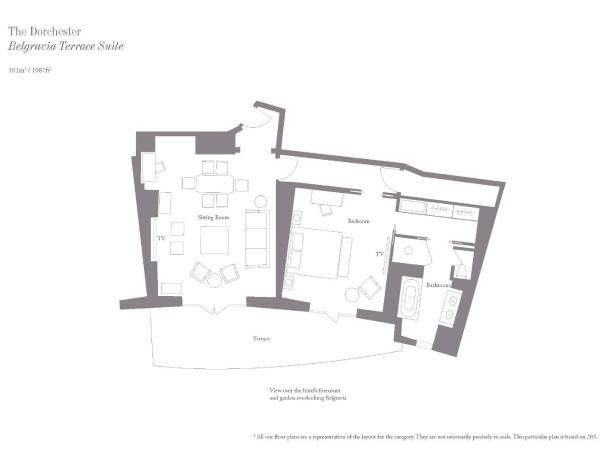 The Dorchester - Dorchester Collection : photo 9 de la chambre suite belgravia avec terrasse