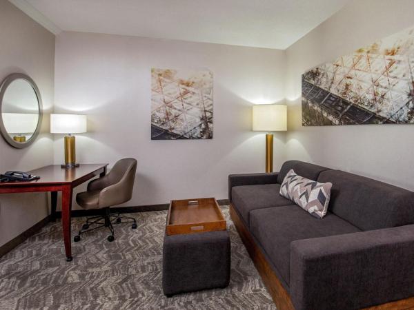 SpringHill Suites by Marriott Norfolk Virginia Beach : photo 2 de la chambre suite 1 lit king-size avec micro-ondes/mini-réfrigérateur, canapé-lit et salon
