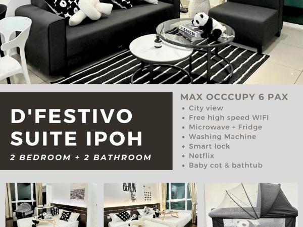 Ipoh D Festivo Suites 6-10pax 10mins to Sunway Tambun by IWH : photo 4 de la chambre appartement 2 chambres