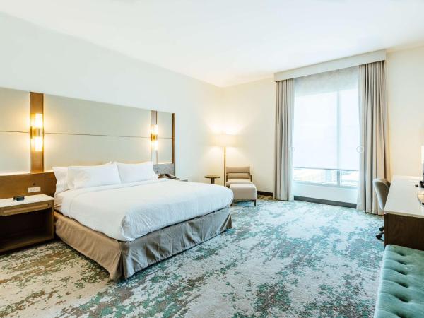 Hilton Garden Inn Denver Union Station : photo 2 de la chambre chambre lit king-size avec douche accessible en fauteuil roulant - adaptée aux personnes à mobilité réduite