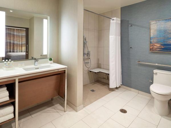 Homewood Suites by Hilton San Diego Hotel Circle/SeaWorld Area : photo 5 de la chambre suite lit king-size avec douche accessible en fauteuil roulant - accessible aux personnes à mobilité réduite