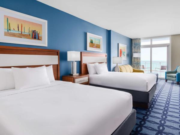 Homewood Suites by Hilton Myrtle Beach Oceanfront : photo 1 de la chambre suite studio lit queen-size - vue sur océan - adaptée aux personnes malentendantes