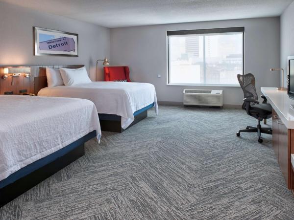 Hilton Garden Inn Detroit Downtown : photo 1 de la chambre chambre avec 2 lits queen-size - accessible aux personnes à mobilité réduite