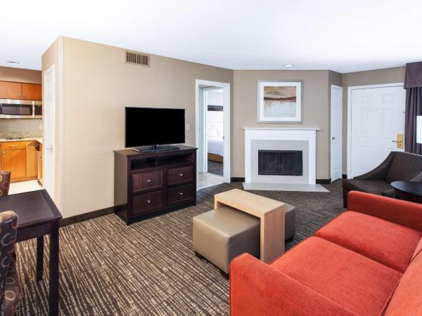 Homewood Suites by Hilton Indianapolis At The Crossing : photo 1 de la chambre suite 1 chambre lit king-size avec cheminée - non-fumeurs 