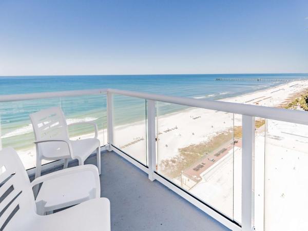 Hampton Inn & Suites Panama City Beach-Beachfront : photo 2 de la chambre queen studio with balcony and gulf/city view - non-smoking