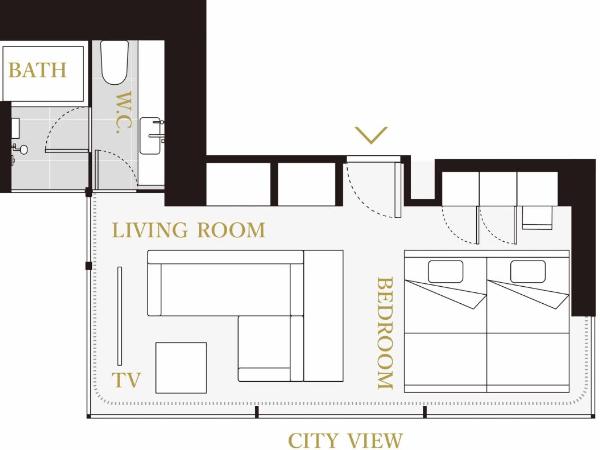 CUVEE J2 HOTEL OSAKA by Onko Chishin : photo 4 de la chambre chambre lits jumeaux avec vue