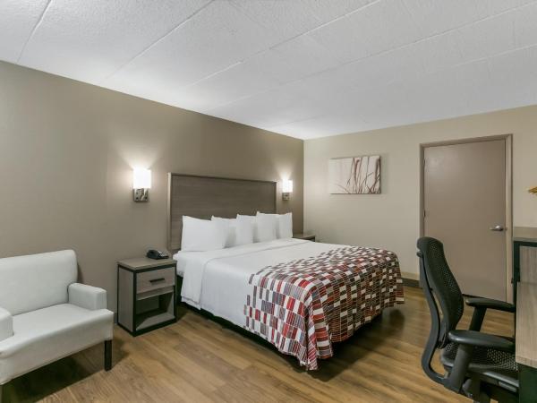 Red Roof Inn Baltimore : photo 1 de la chambre chambre lit king-size supérieure avec douche accessible en fauteuil roulant - adaptée aux personnes à mobilité réduite - non-fumeur