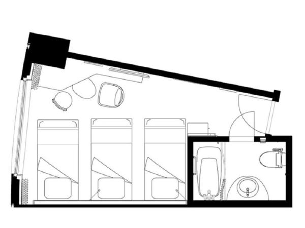 Sapporo Prince Hotel : photo 5 de la chambre chambre triple supérieure - non-fumeurs