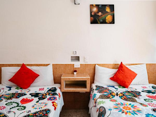 Hotel Posada Edem : photo 6 de la chambre chambre standard 2 lits doubles avec climatisation - vue sur jardin