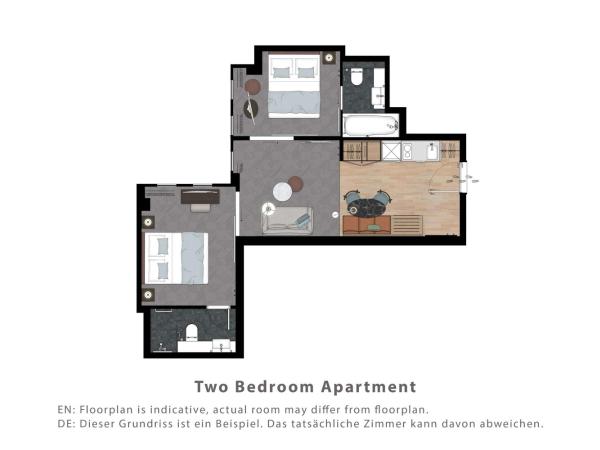 Adina Apartment Hotel Munich : photo 2 de la chambre appartement 2 chambres