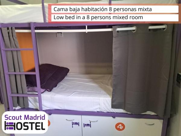 Scout Madrid Hostel : photo 1 de la chambre lit dans dortoir mixte de 8 lits 
