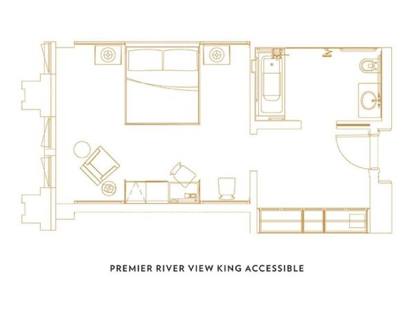 Casa Cipriani New York : photo 7 de la chambre hébergement lit king-size premier pour personnes à mobilité réduite - vue sur rivière