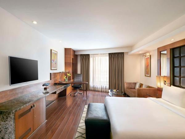 Radisson Blu Plaza Delhi Airport : photo 1 de la chambre deluxe room with happy hours 03:00 pm to 08:00 pm 1+1 & one way airport transfers and free pick up and drop to worldmark aerocity (subject to car availability)