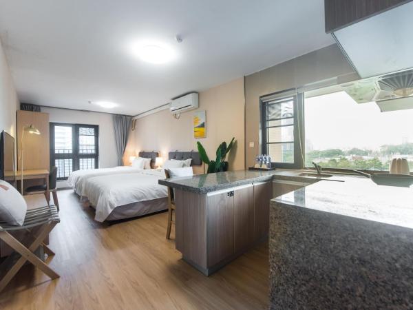 WESU Weisu Service Apartment - Shenzhen University Nanshan Science and Technolog Park : photo 2 de la chambre superior apartment (twin bed)