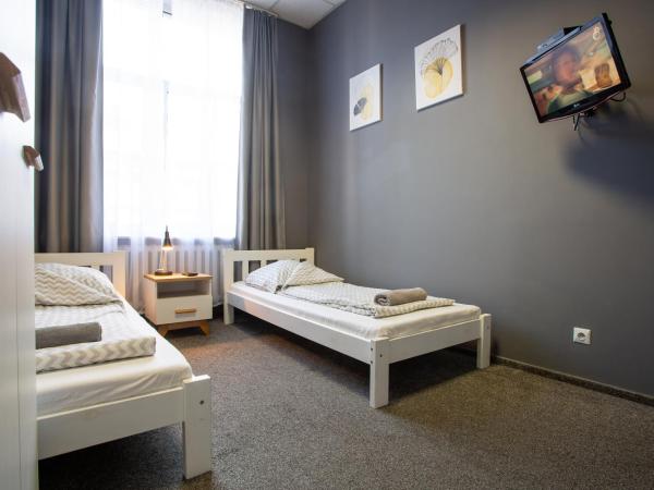 Moon Hostel Wrocław : photo 3 de la chambre chambre lits jumeaux avec salle de bains privative