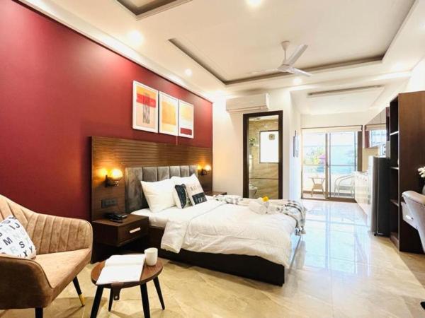 BluO Studio3 DLF Cybercity - Balcony, Gym TT, Lift : photo 4 de la chambre studio avec balcon 