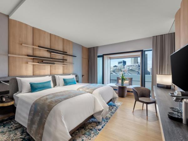 PARKROYAL COLLECTION Marina Bay, Singapore : photo 2 de la chambre hébergement lit king-size ou lits jumeaux premier lifestyle