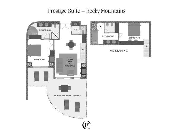 LeCrans : photo 6 de la chambre suite prestige (4 adultes + 2 enfants)