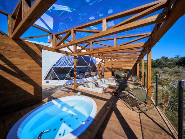 Glamping Resort GLANSO NAGASAKI : photo 4 de la chambre ocean suite dome with private bathroom (tatoos not allowed at shared bathroom)
