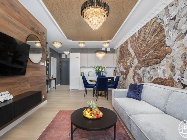 Polanki Aqua - Aquapark, Free Parking, Apartments M&M Kołobrzeg : photo 1 de la chambre deluxe apartment with air conditioninig and beach equipment