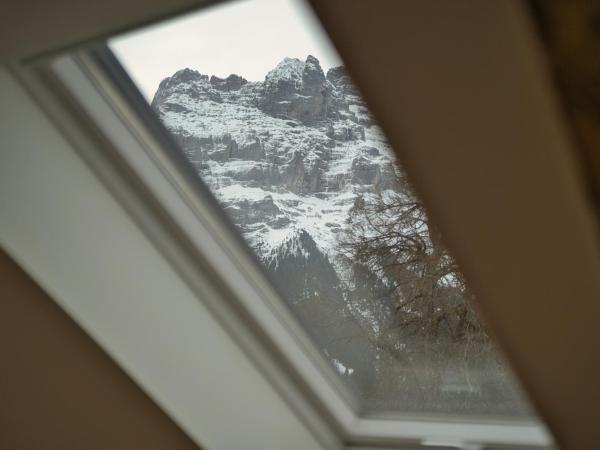 Eiger View Alpine Lodge : photo 2 de la chambre studio with small bathtub