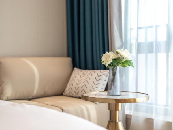 Doria Home International Apartment -Guangzhou Huijin IFC Keyun Road Metro Branch-Canton Fair Free Shuttle : photo 5 de la chambre chambre lit queen-size deluxe