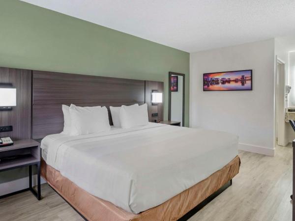 Quality Inn & Suites Orlando East - UCF Area : photo 1 de la chambre suite lit king-size avec canapé - accessible aux personnes à mobilité réduite - non-fumeurs