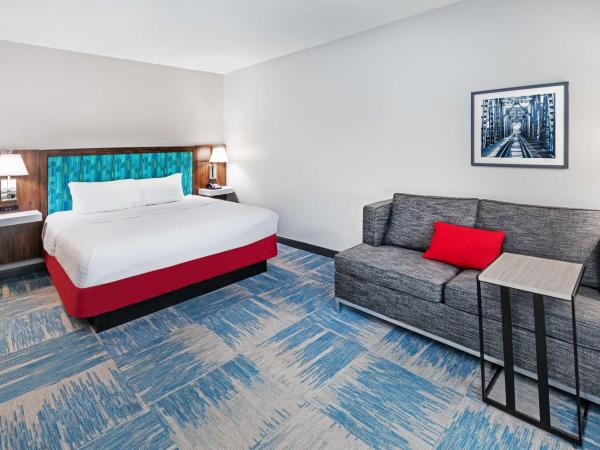 Hampton Inn and Suites Houston Central : photo 1 de la chambre chambre lit king-size avec canapé-lit - non-fumeurs