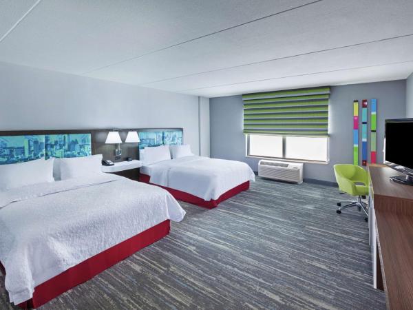 Hampton Inn & Suites Houston-Bush Intercontinental Airport : photo 1 de la chambre chambre 2 lits queen-size - accessible aux personnes à mobilité réduite - non-fumeurs