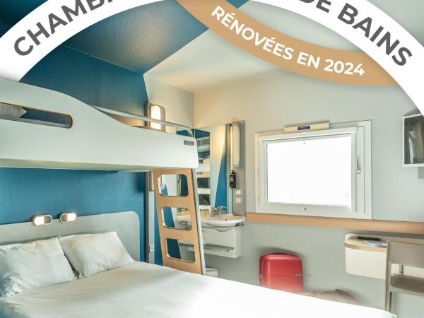 ibis budget Bourges : photo 5 de la chambre chambre triple avec 1 lit double et 1 lit superposé